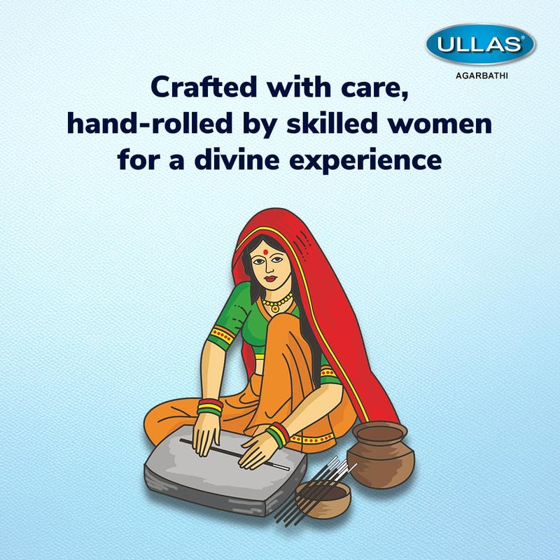 Ullas Spiritual Mandala Agarbathi Premium Masala Incense Sticks with Fresh Fragrance , 180 Incense Sticks - Image 4